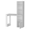 Peterson Desk 4-Tier Bookcase and 1-Door Cabinet White
