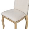 TREXM, 4ea Dining chairs with Nailhead (Natural Wood Wash)