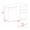 Waterbury 3-Drawer 1-Shelf Computer Desk Black Wengue