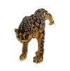 Ambrose Diamond Encrusted Gold Plated Panther (21"L x 5"W x 5.5"H)