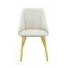 Gaines Side Chair(Set-2); White PU DN01259