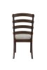 Pascaline Side Chair (Set-2); Gray Fabric; Rustic Brown & Oak Finish DN00703