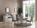 Luxury Antique Silver Wooden Set of 2 Dining Side Chairs
