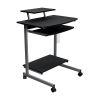 Techni Mobili Compact Computer Cart With Storage; Graphite