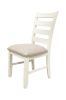 White Classic 2pcs Dining Chairs, Ladder Backs Side Chair