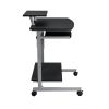 Techni Mobili Compact Computer Cart With Storage; Graphite