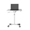Techni Mobili White Sit to Stand Mobile Laptop Computer Stand