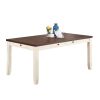 Rectangular Dining Table 1pc Dining Table Rubberwood Walnut Acacia Table Top w Pull out Drawers