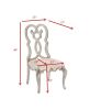 Esteban Side Chair (Set-2) in Ivory Velvet & Antique Champagne Finish 62202