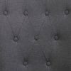 Dining Chair with Armrests Dark Gray Fabric
