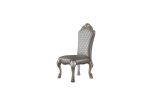 Dresden Side Chair (Set-2), Vintage Bone White & PU 68172