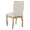 TREXM, 4ea Dining chairs with Nailhead (Natural Wood Wash)