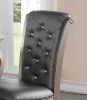 Luxury Antique Silver Wooden Set of 2 Dining Side Chairs
