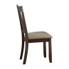 BrownSide Chairs,2pc Metal Banded Rivets Cotton Fabric
