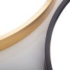 24" Wall Circle Mirror for Bathroom, Black Round Mirror