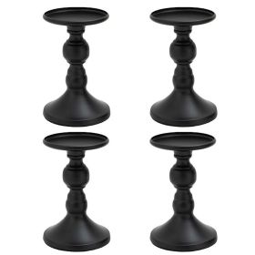 2/4pcs Metal Candle Holders Wedding Candlestick Crafts Candle Stand Centerpiece Road Lead Living Room Wedding Party Table Decor (Ships From: China, Color: 4pcs candlestick)