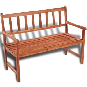 Patio Bench 47.2" Solid Acacia Wood (Color: Brown)