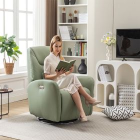 Power Recliner Chair, Swivel Glider Recliner Rocking Chair (Color: GREEN)