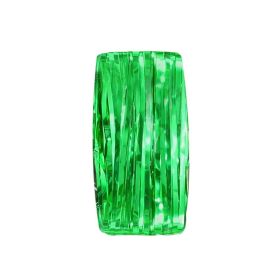 12 Pack Gold Foil Tassel Backdrop Curtains, Tinsel Streamers Birthday Party Decoration, Graduation Tassel Backdrop, Baby Shower, Gender Reveal (Color: GREEN)