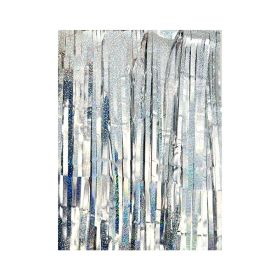 12 Packs 1m*2m Silver Multicolor Tinsel Foil Fringe Curtains Photo Booth Props for Engagement Bridal Shower Bachelorette (Color: Multi-color)