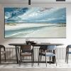 Hand Painted Oil Paintings Abstract Seascape Painting Beach Ocean Living Room Hallway Luxurious Decorative Painting
