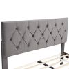 Queen Size Storage Bed Velvet Upholstered Platform Bed with a Big Drawer