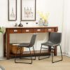 Furniture Lotusville Vintage Faux Leather Dining Chair - Set of 2
